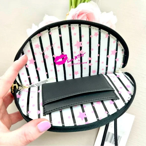 Black and White Cat Face Bag with Leopard Print - Picture 2 of 5